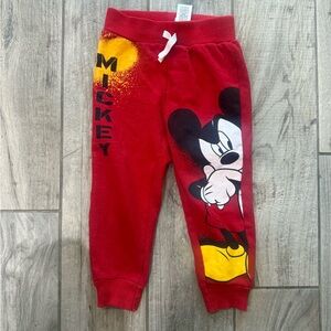 Disney Red and Yellow Mickey Mouse pants